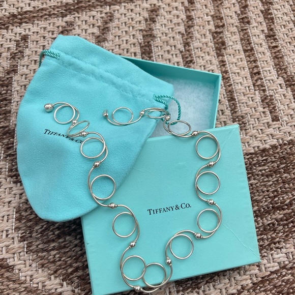 Tiffany & Co. Vintage 2000 16” Spiral and Bead Choker Necklace - Picture 2 of 7